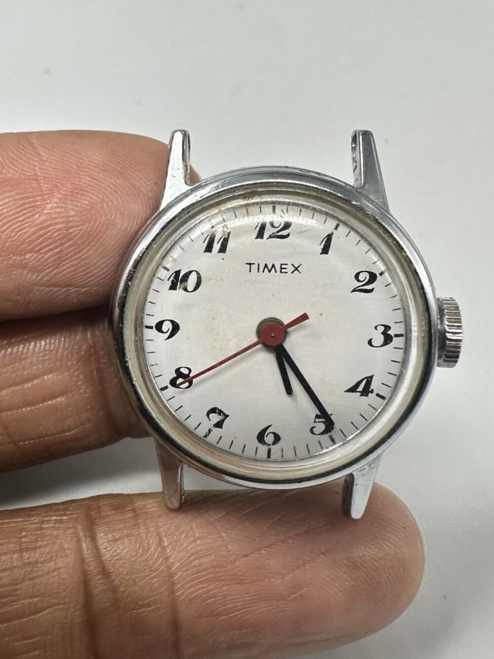 Vintage Manual Wind Timex Watch Women No Band 25MM Red Second Hand